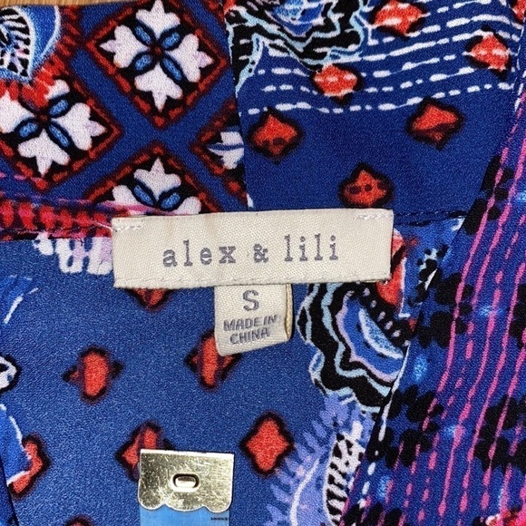 Alex & lili Sleeveless Boho Women's Multicolored Tunic Top Blouse (Size  Small) - Picture 5 of 7